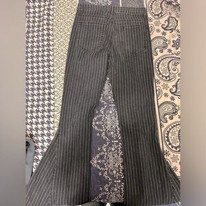 Women’s stripped bellbottoms.